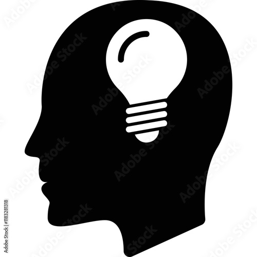 Simple vector icon human head