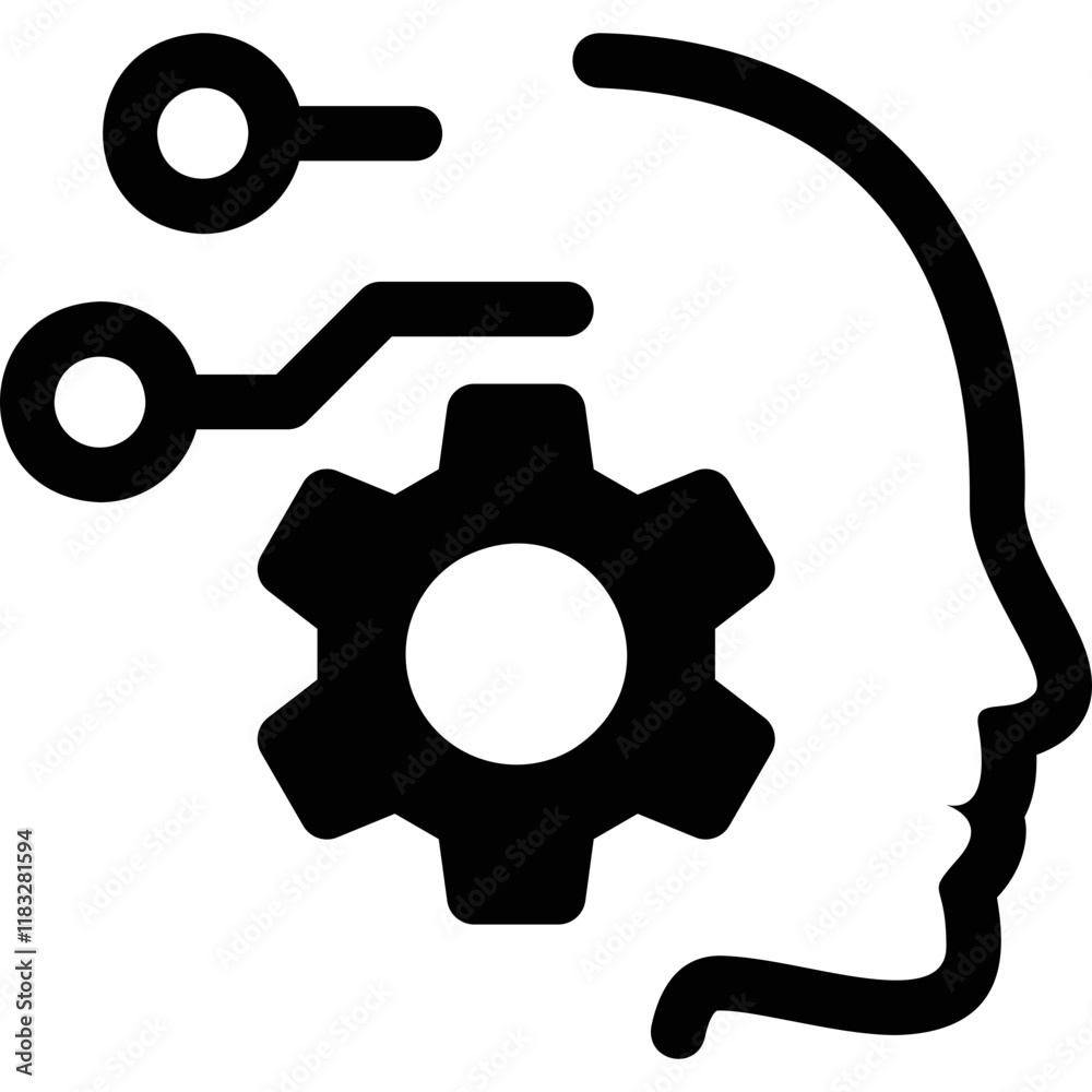 Simple vector icon artificial intelligence Simple vector icon artificial intelligence
