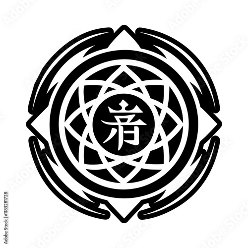A glyph style icon of inner light symbol