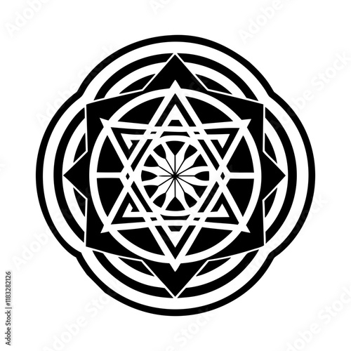 Geometry symbol icon in filled style