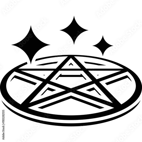 Simple Vector Icon Pentagram