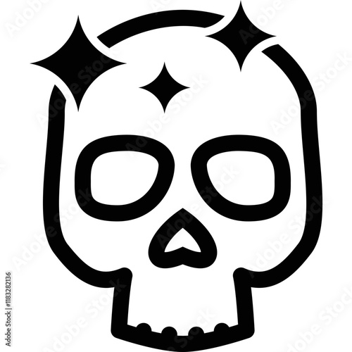 Simple Vector Icon Skull