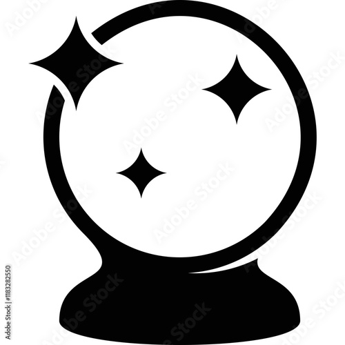 Simple Vector Icon Fortune Ball
