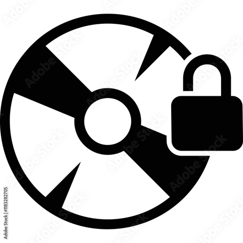 Simple vector disk icon