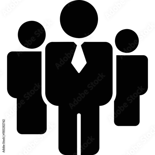 Simple vector icon office workers