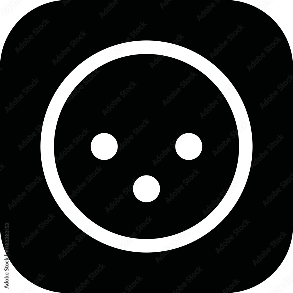 Simple vector icon socket