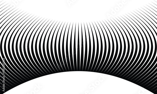 abstract black thick to thin line squeeze pattern art suitable for background.