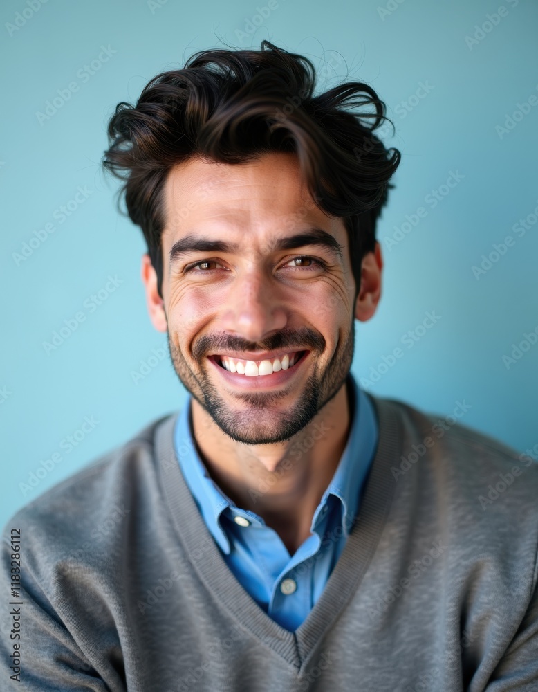 A man with a smile on his face A man with a smile on his face
