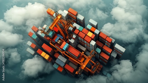 Cranes Choreographing the Rhythmic Loading and Unloading of Cargo at a Bustling Port Facility