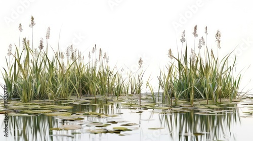 Serene water lilies landscape