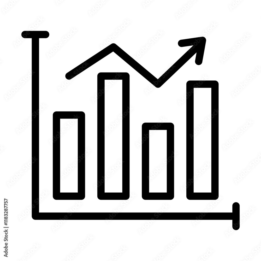 Scientific Graph Vector Line Icon Design Scientific Graph Vector Line Icon Design