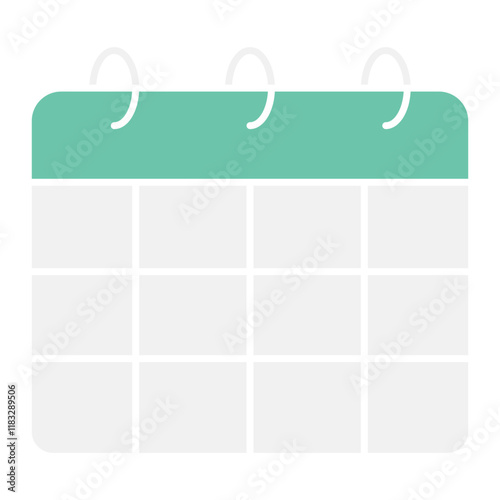 Calendar icon in flat color style