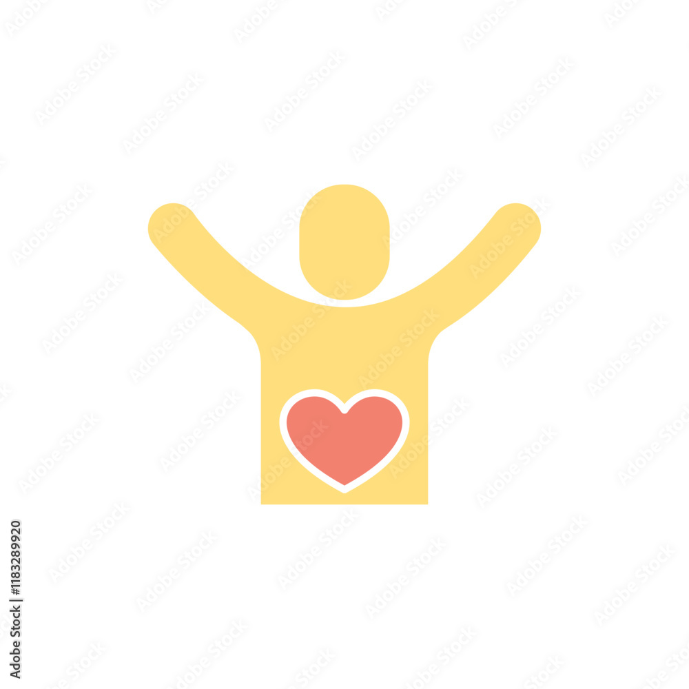 Kindness, Charity, Donation icon in flat color style Kindness, Charity, Donation icon in flat color style