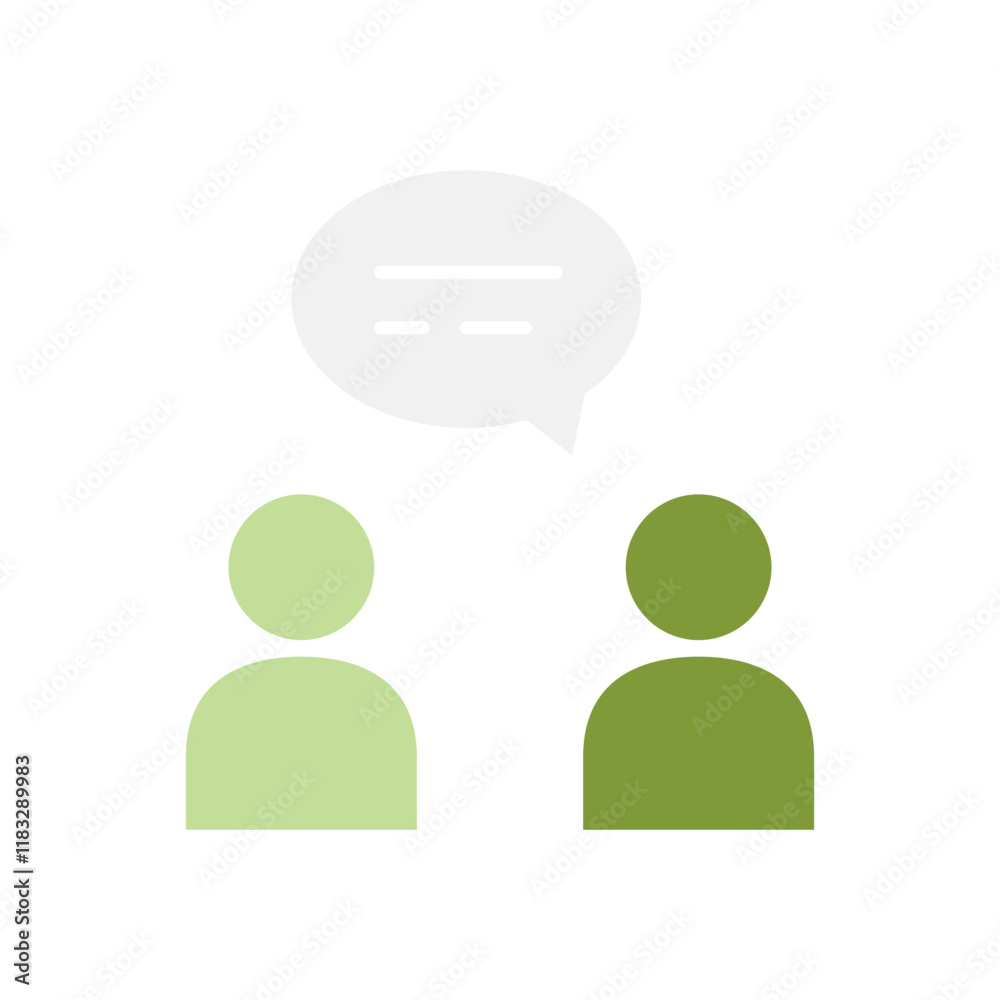meeting icon in flat color style meeting icon in flat color style