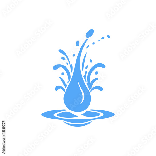 Blue Water Splashing