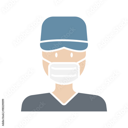 Protester icon in flat color style