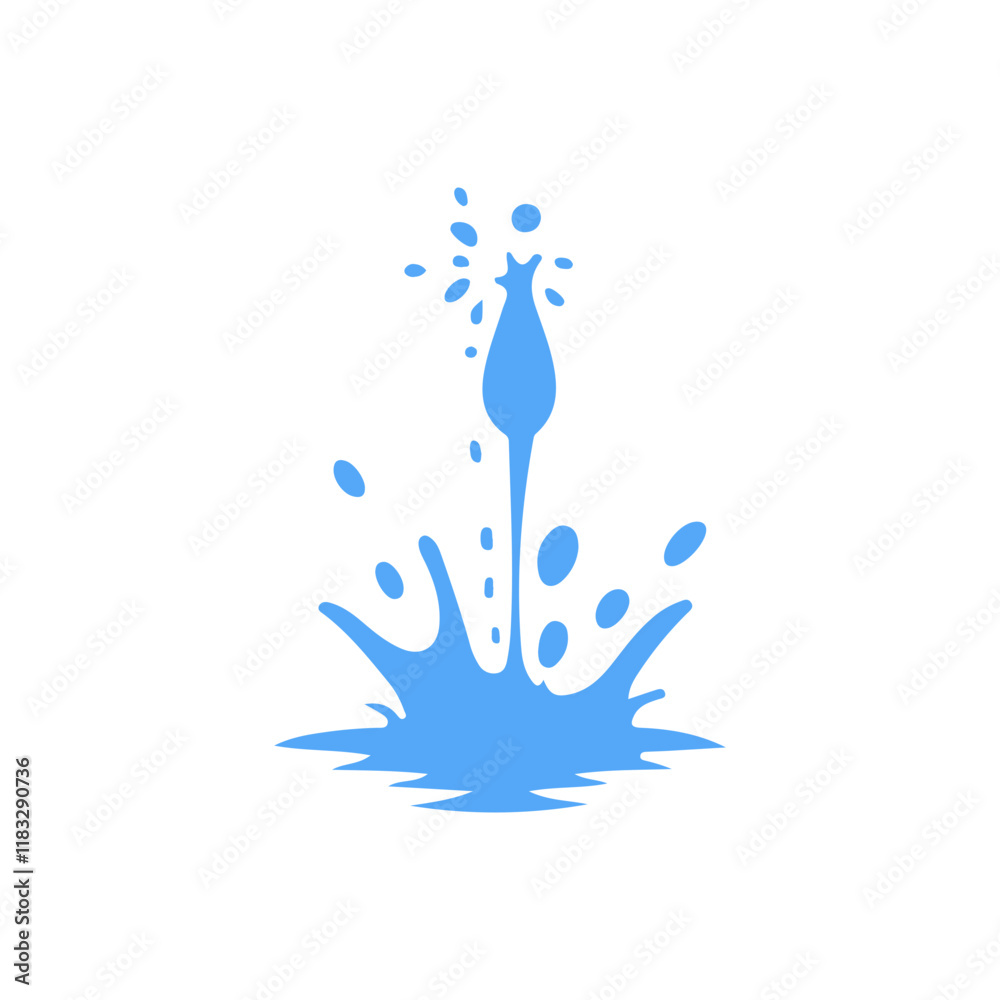 Fototapeta premium Blue Water Splashing