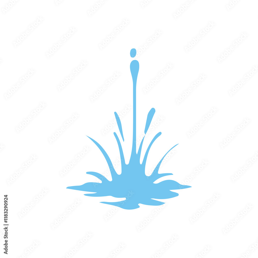Fototapeta premium Blue Water Splashing