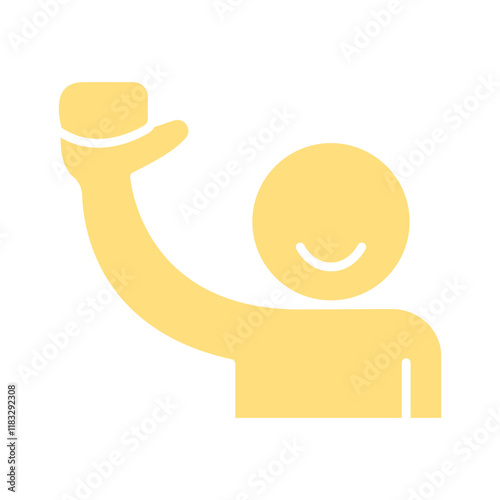 Thumb up icon in flat color style