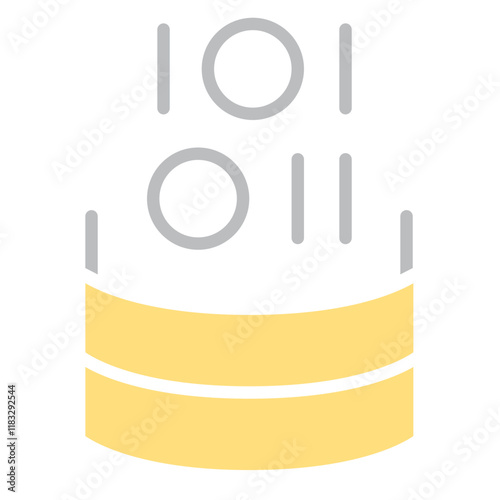 Database icon in flat color style