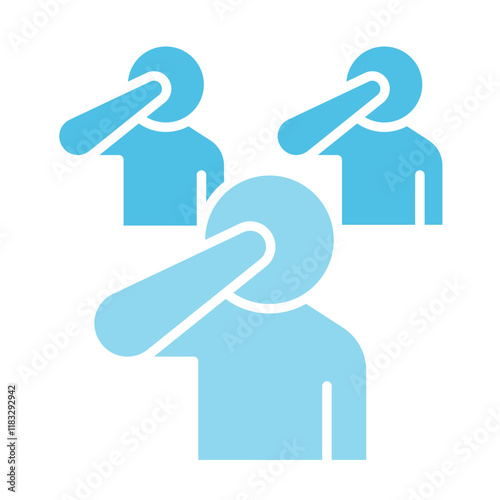 Salute icon in flat color style