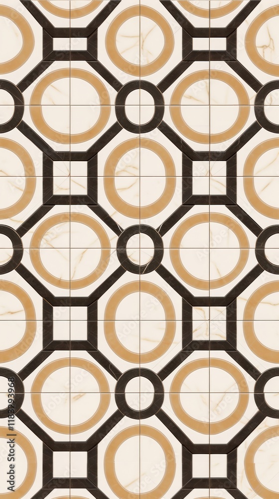 Fototapeta premium Chinese arts tile pattern home decor.