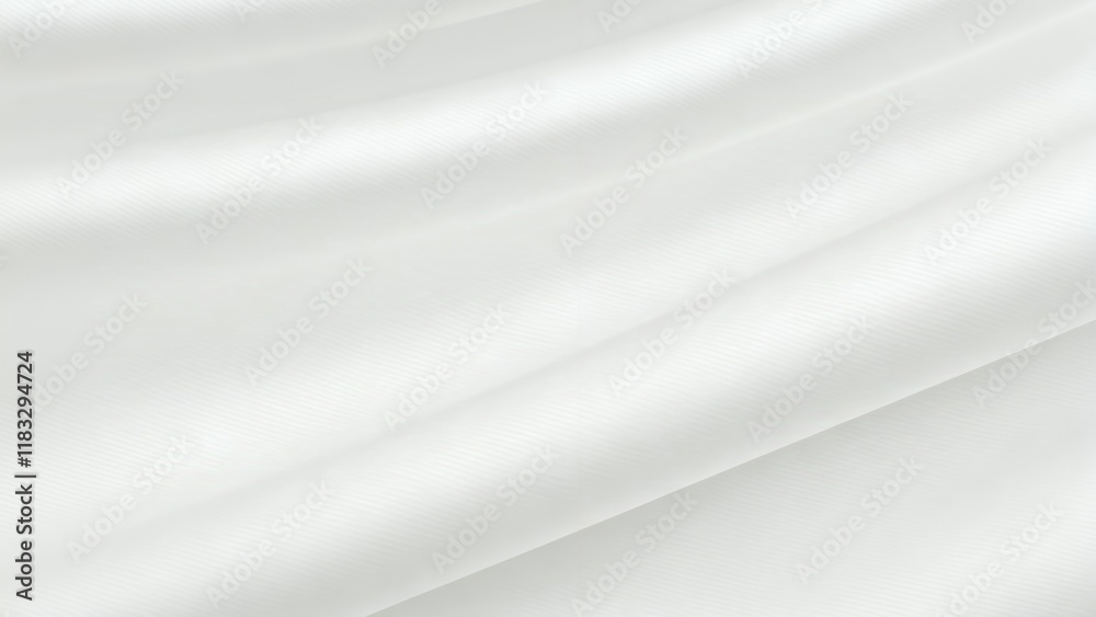 Fototapeta premium Smooth, Pure White Fabric Drape for Design Inspiration
