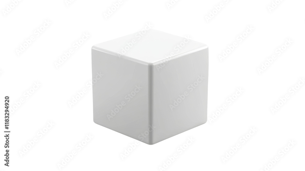 white cube isolated on white background white cube isolated on white background