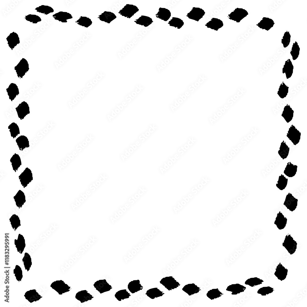 Fototapeta premium 筆タッチのフレームのイラスト