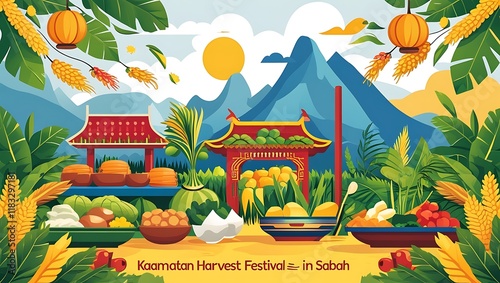 Kaamatan Harvest Festival Celebration in Sabah photo