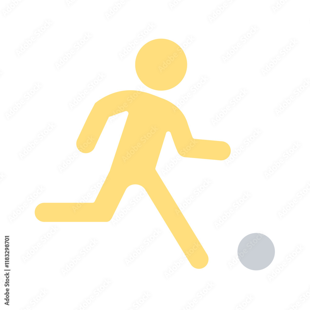 Soccer icon in flat color style Soccer icon in flat color style