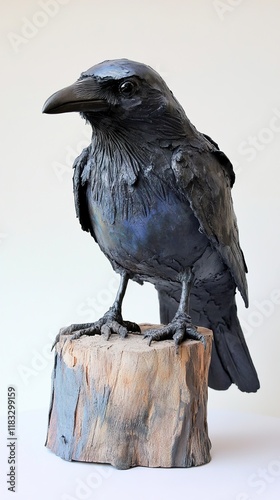 Black Raven Sculpture: A Masterpiece of Dark Elegance photo