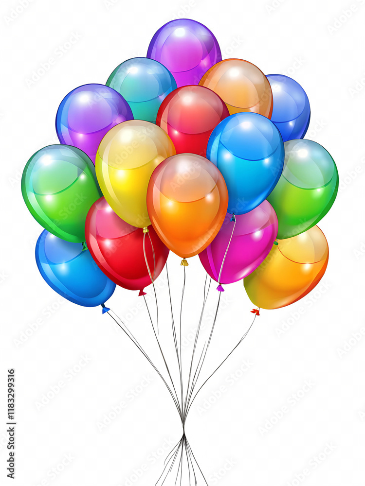 Many colorful balloon isolated on transparent background. Many colorful balloon isolated on transparent background.