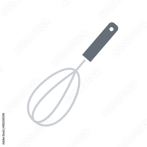 Whisk icon in flat color style