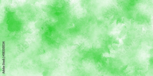 Abstract green color clouds background, Vibrant clear green texture with puffy and blurry natural clear clouds, grunge light mint green watercolor background clouds texture backdrop.