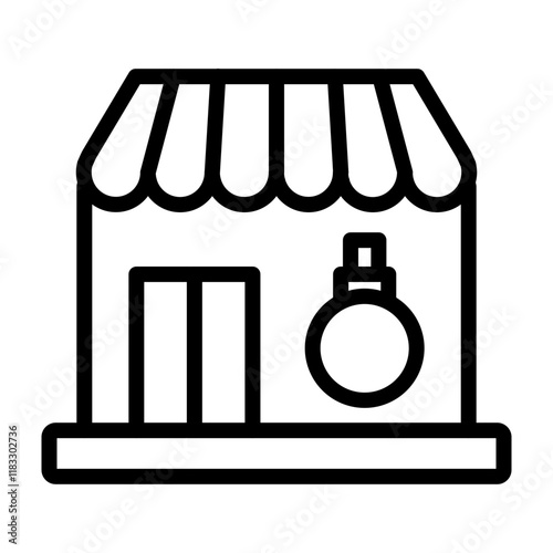 Perfume Store Vector Line Icon Design