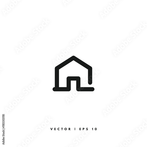 House Icon. Editable Stroke