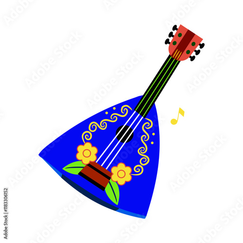 Check out flat illustration of balalaika