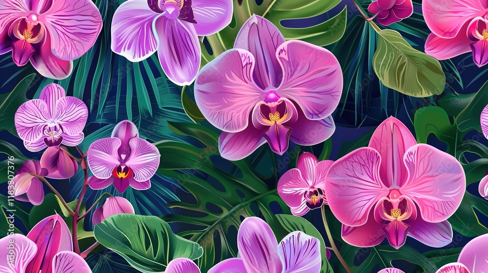 orchid pattern seamless wallpaper orchid pattern seamless wallpaper