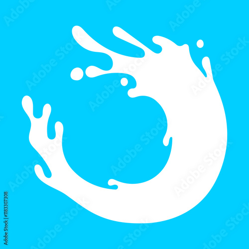 milk splash, milk simple shape for banner background, milk waves, milk splashes for advertising dairy products