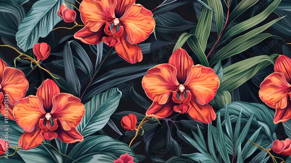 orchid pattern seamless wallpaper orchid pattern seamless wallpaper