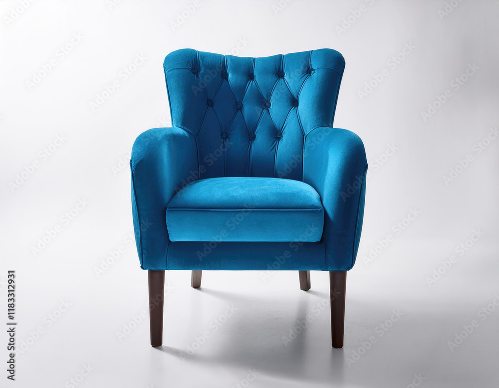 Blue Chair in the white background studio shot Blue Chair in the white background studio shot