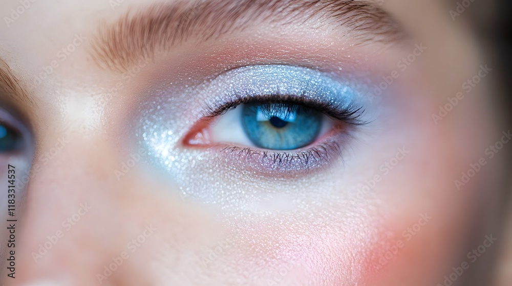 Obraz premium Soft pastel makeup on cheeks