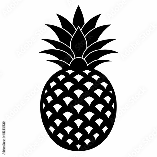 Minimalist Pineapple Silhouette Design