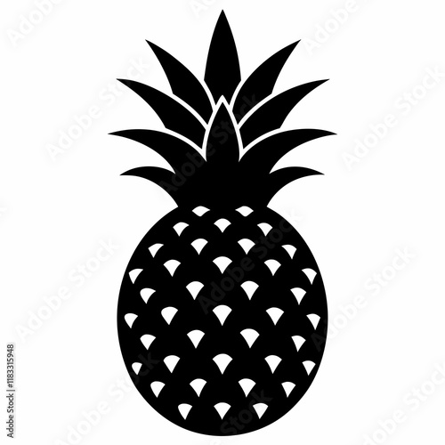 Minimalist Pineapple Silhouette Design