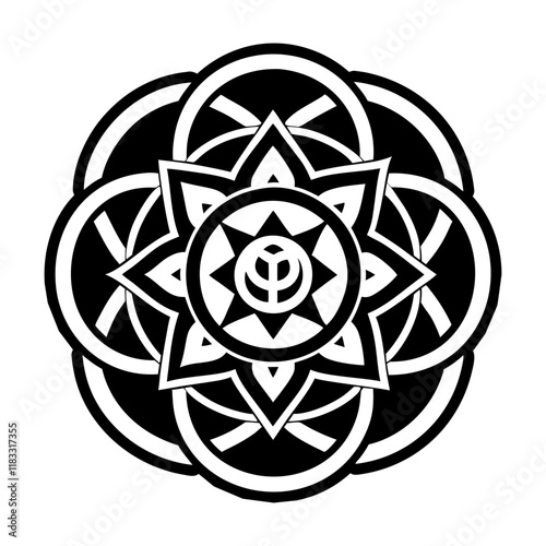 A filled style icon of power chakra symbol