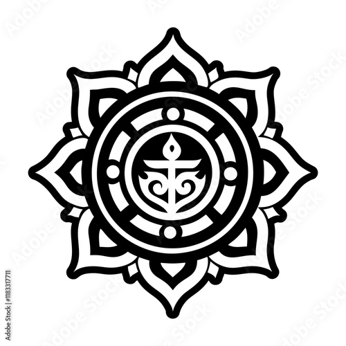A filled style icon of tibetan buddhism symbol