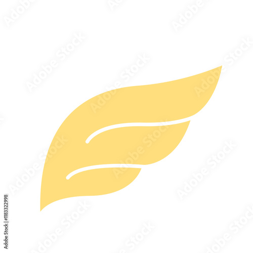 Wing icon in flat color style