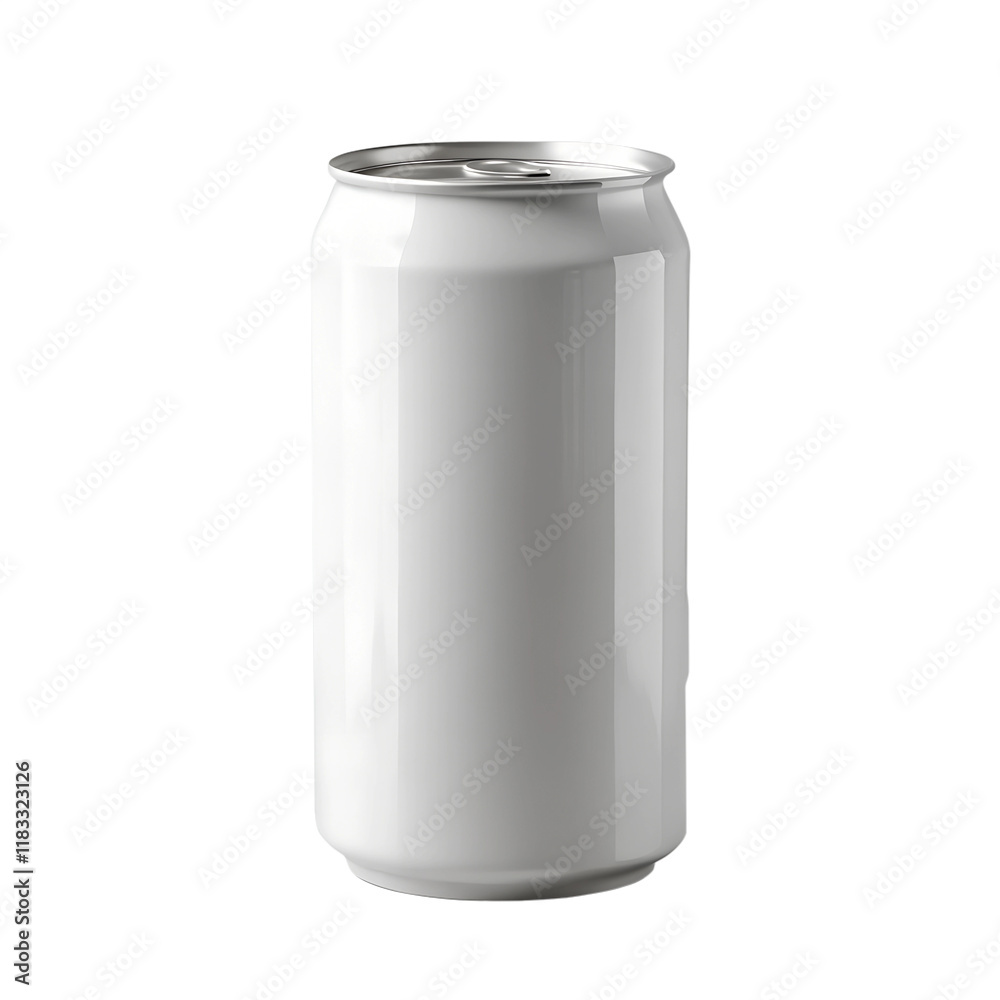 White soda can mockup isolated on transparent background. White soda can mockup isolated on transparent background.