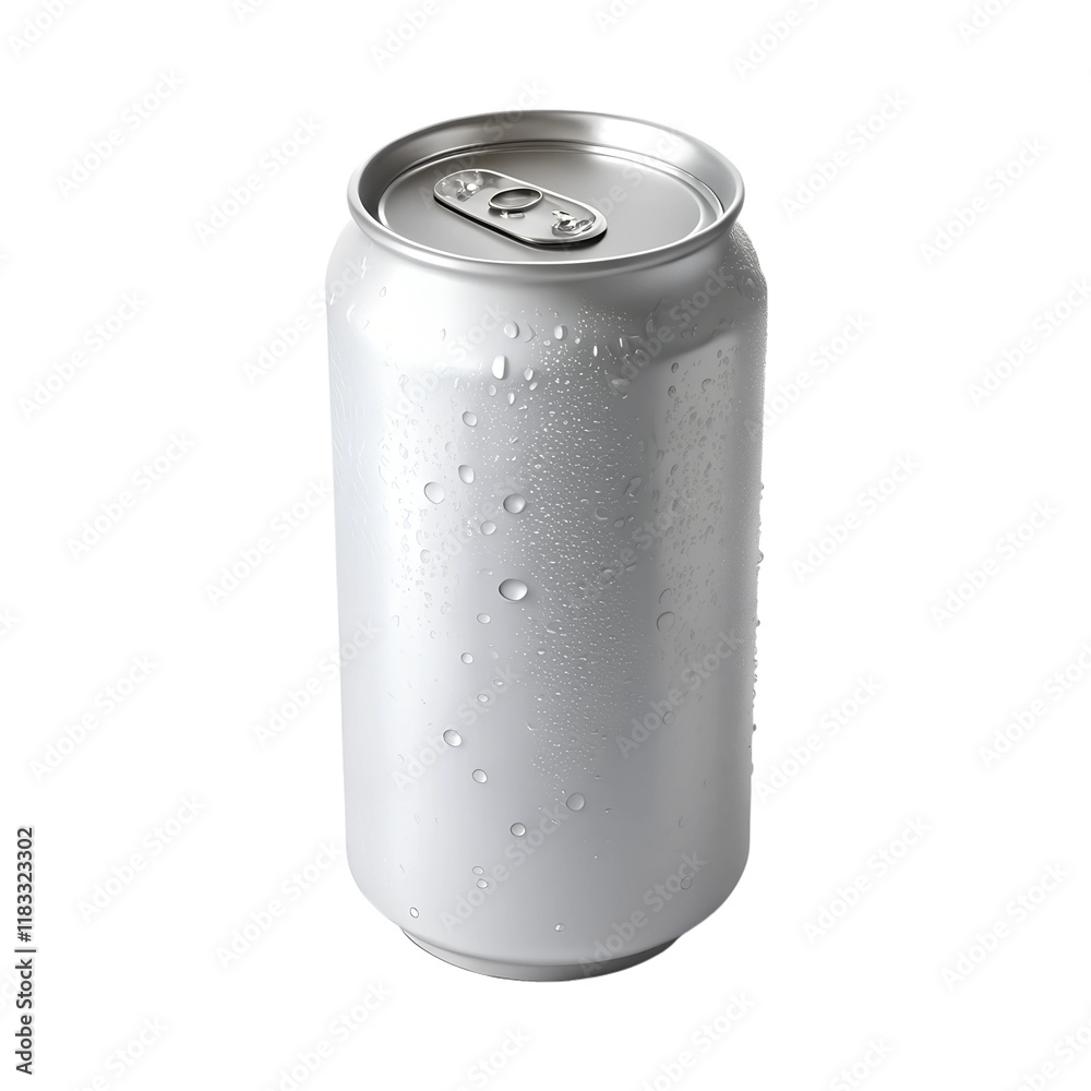 White soda can mockup isolated on transparent background. White soda can mockup isolated on transparent background.